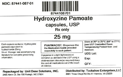 Hydroxyzine Pamoate 25 mg (8744108701 Hydroxyzine Pamoate 25 mg)